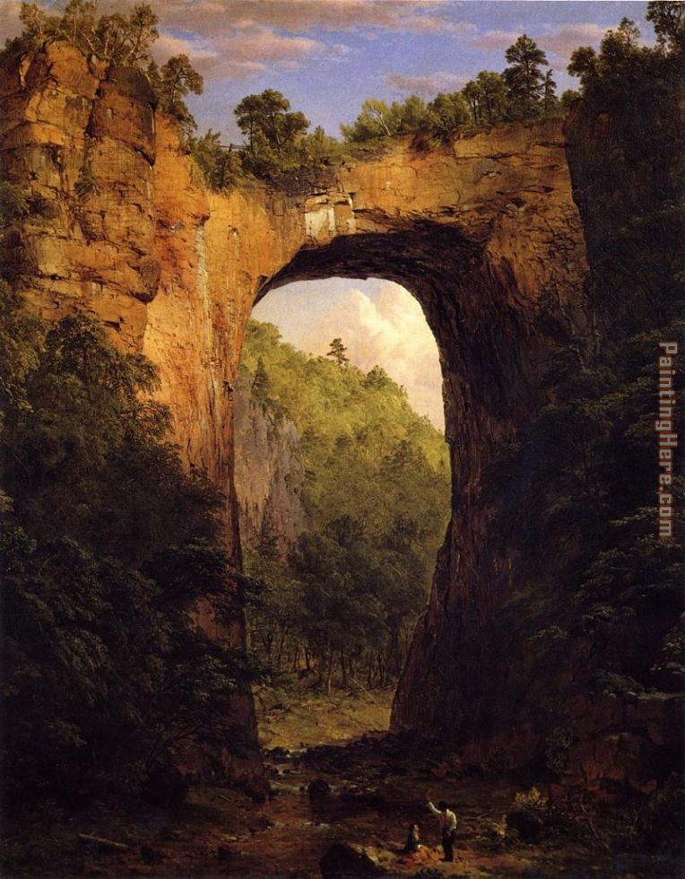 The Natural Bridge painting - Frederic Edwin Church The Natural Bridge art painting